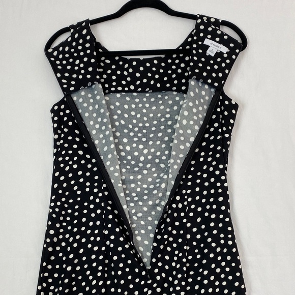 Dressbarn Polkadot Mini Dress Sleeveless Size 8 Black and White. - Picture 3 of 11